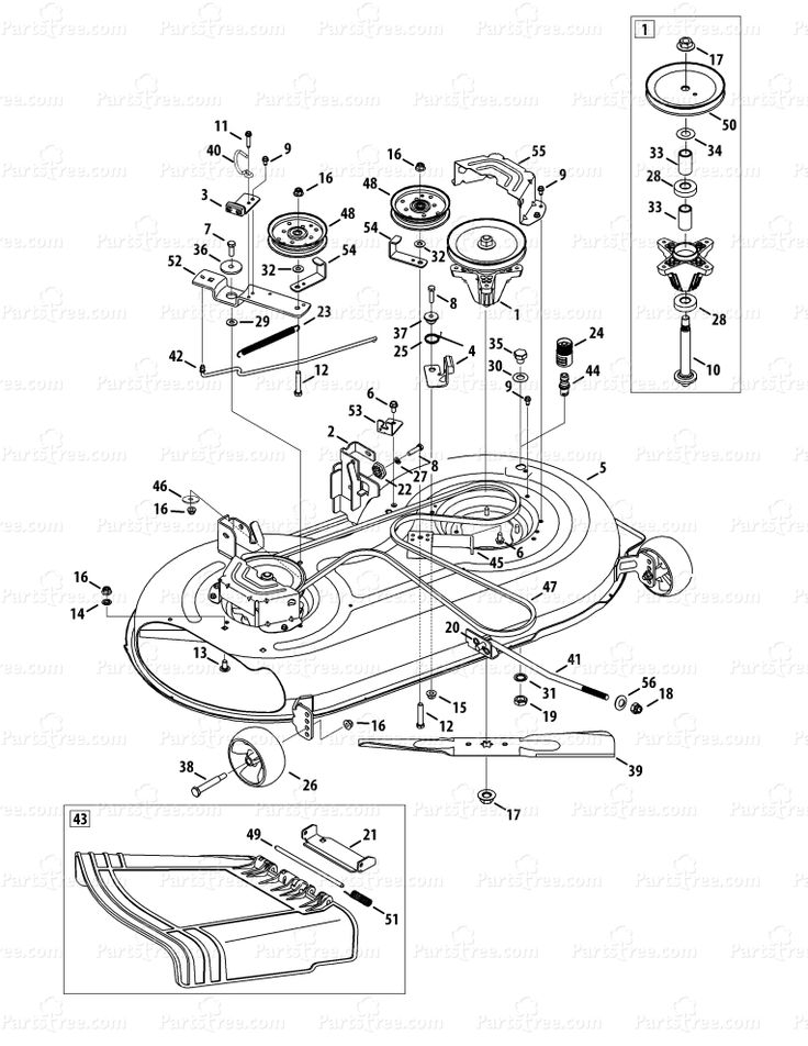 Troy Bilt 42 Inch Riding Mower Deck Belt Diagram