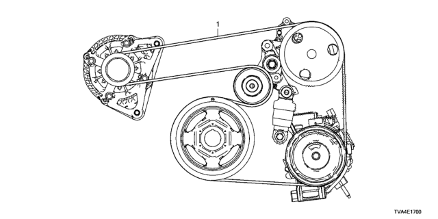 Alternator Belt 2018 Honda Accord 4 Door LX KA CVT