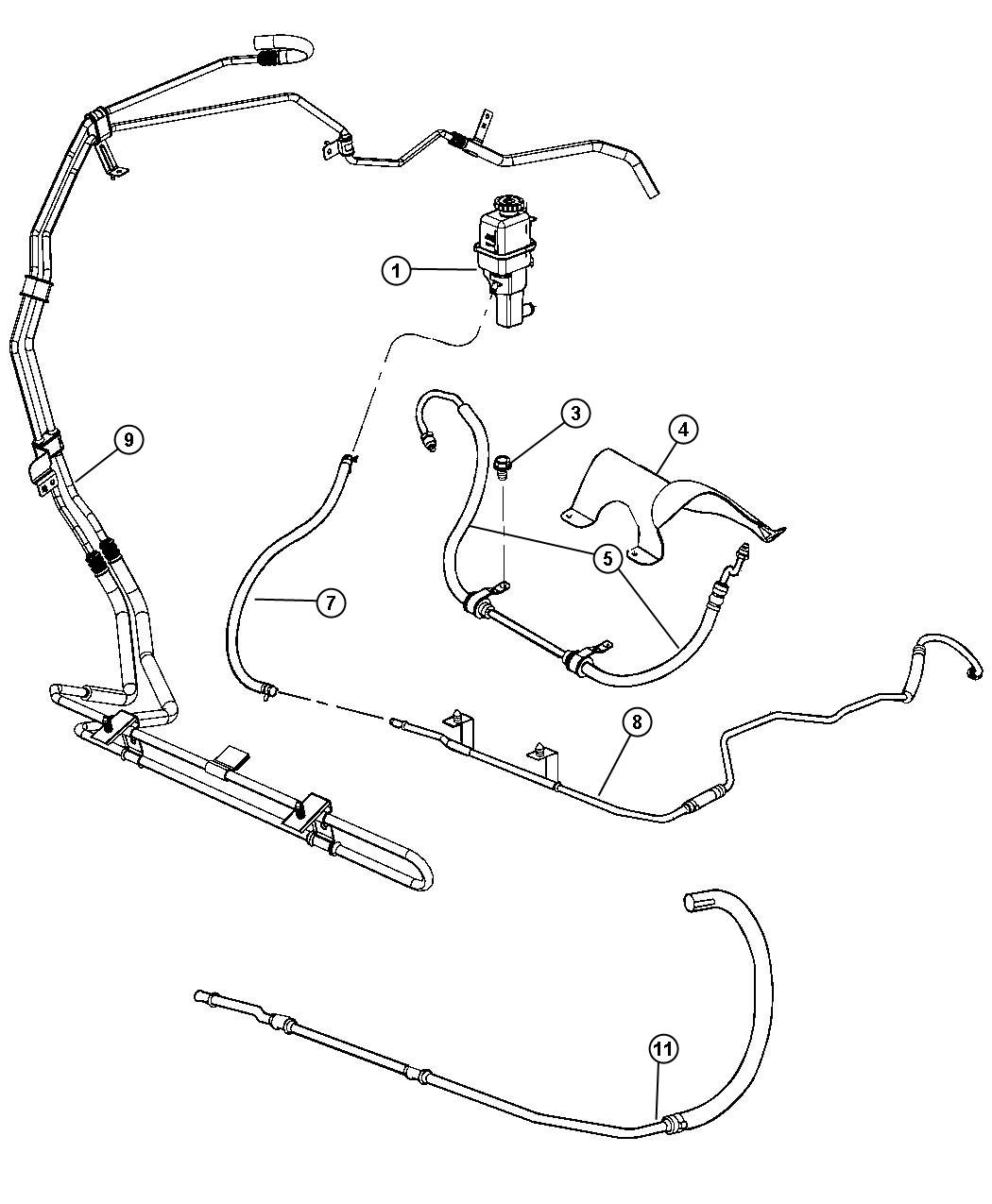 Chrysler Sebring Reservoir Power Steering Fluid Power 05105338AB 