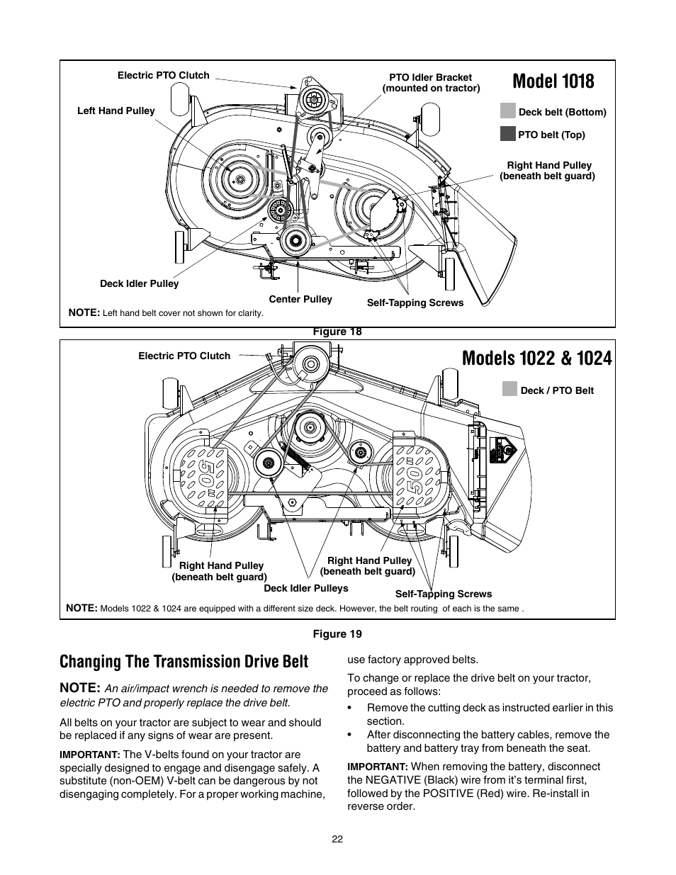 Cub Cadet Lt1018 Pto Belt Diagram