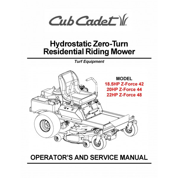 Cub Cadet Z Force 44 Pto Belt Diagram