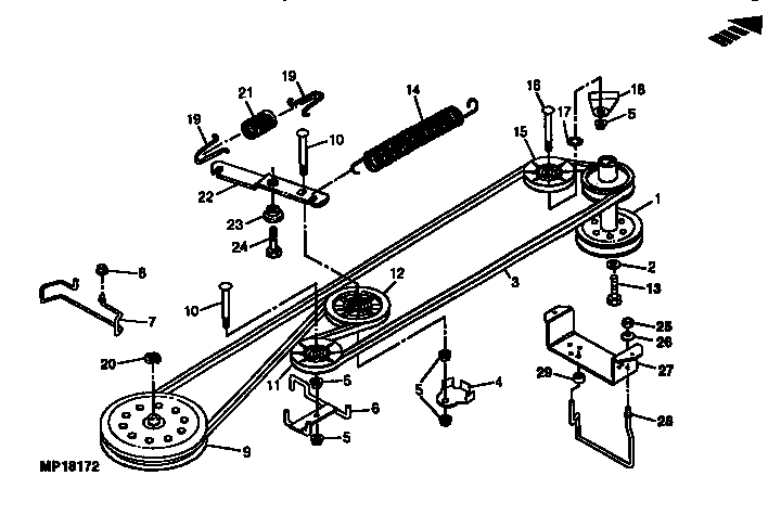 John Deere Sabre 42 Inch Deck Belt Diagram 9101