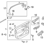 Ford Edge Belt W strip WEATHERSTRIP DOOR Door FT4Z5821456A Mid