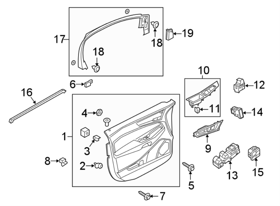 Ford Edge Belt W strip WEATHERSTRIP DOOR Door FT4Z5821456A Mid