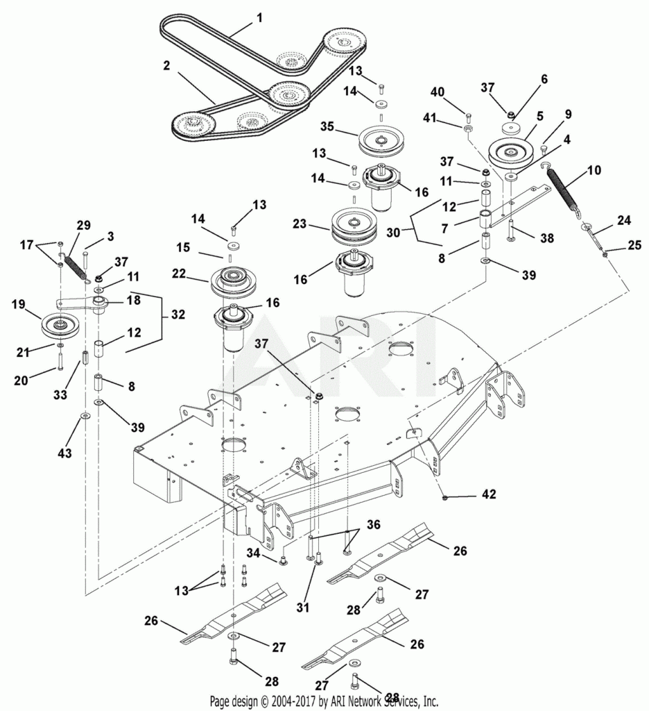 Gravely 991082 010000 019999 ZT 48 HD Parts Diagram For Belts 