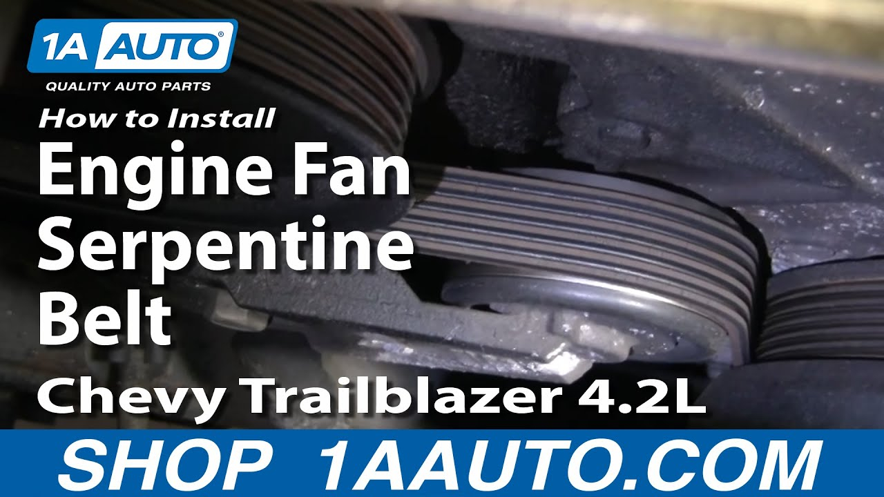 How To Install Repair Replace Engine Fan Serpentine Belt Chevy 