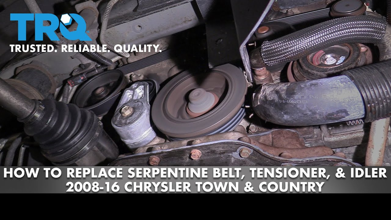 How To Replace Serpentine Belt Tensioner Idler 2008 16 Chrysler Town 