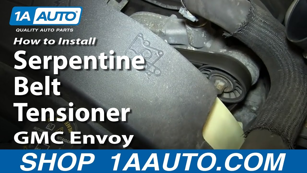 How To Replace Serpentine Belt Tensioner With Pulley 03 06 GMC Envoy XL 