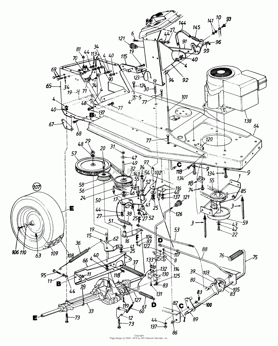 Huskee Riding Mower Drive Belt Diagram