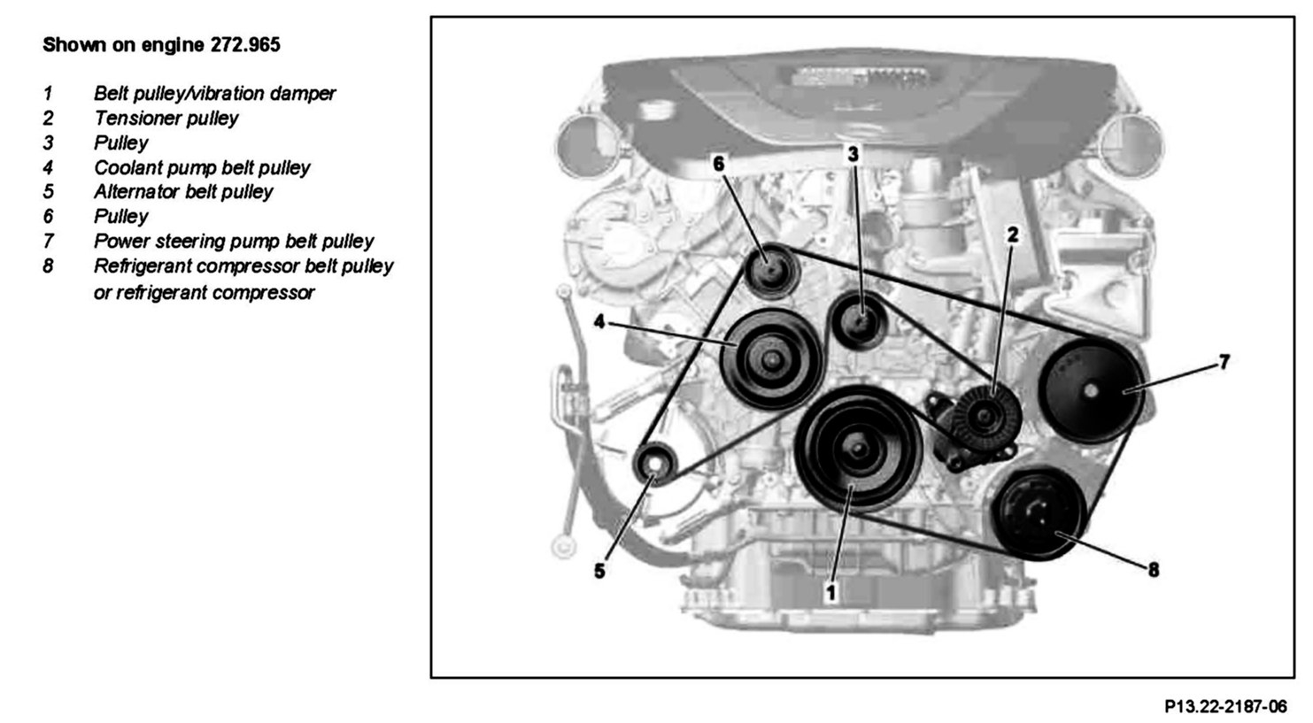 I Need A Serpentine Belt Diagram For A 2010 Mercedes S550 273 961