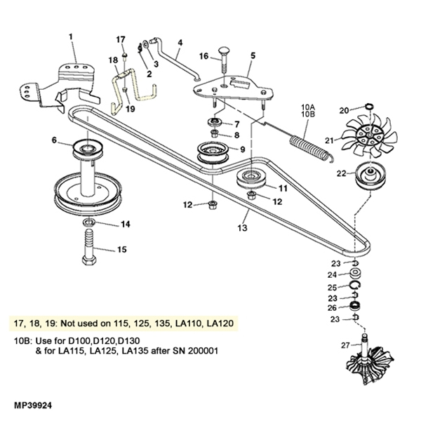 John Deere LA100 And D100 Series Transmission Diagram