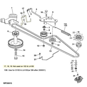 John Deere LA100 D100 Gear Transmission Parts Diagram - BeltDiagram.net