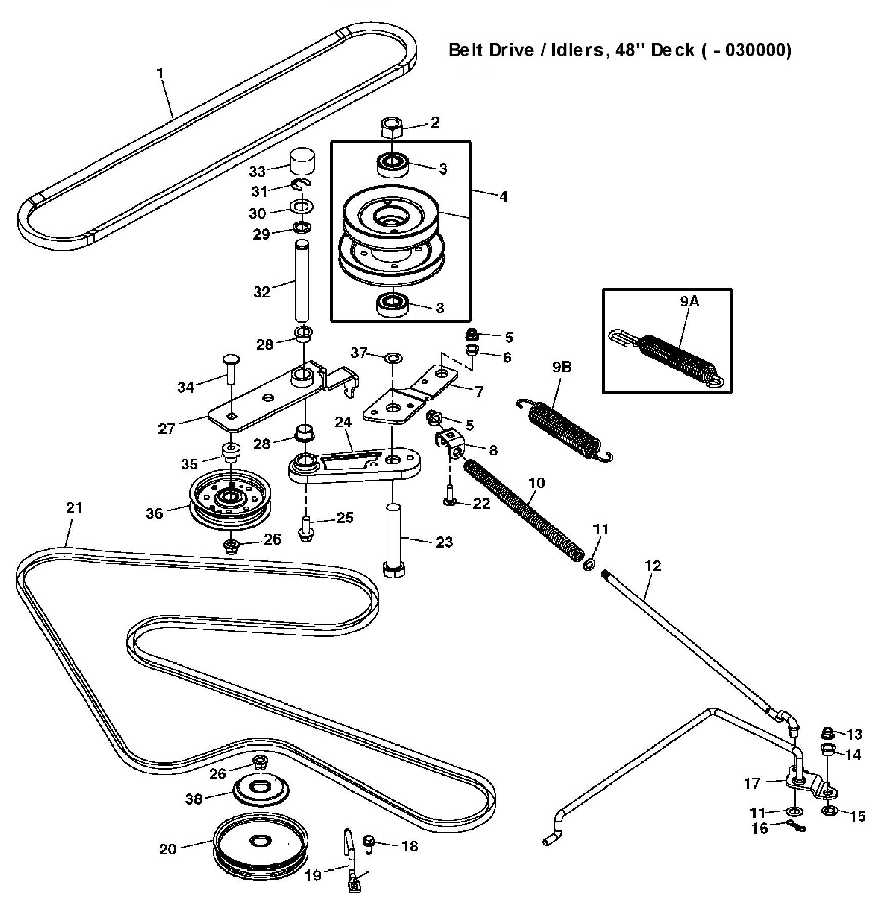 John Deere X320 48 Deck Belt Diagram