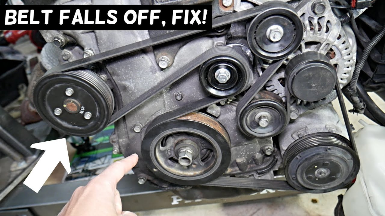 KIA OPTIMA SERPENTINE BELT FALLS OFF BELT COMING OFF FIX YouTube