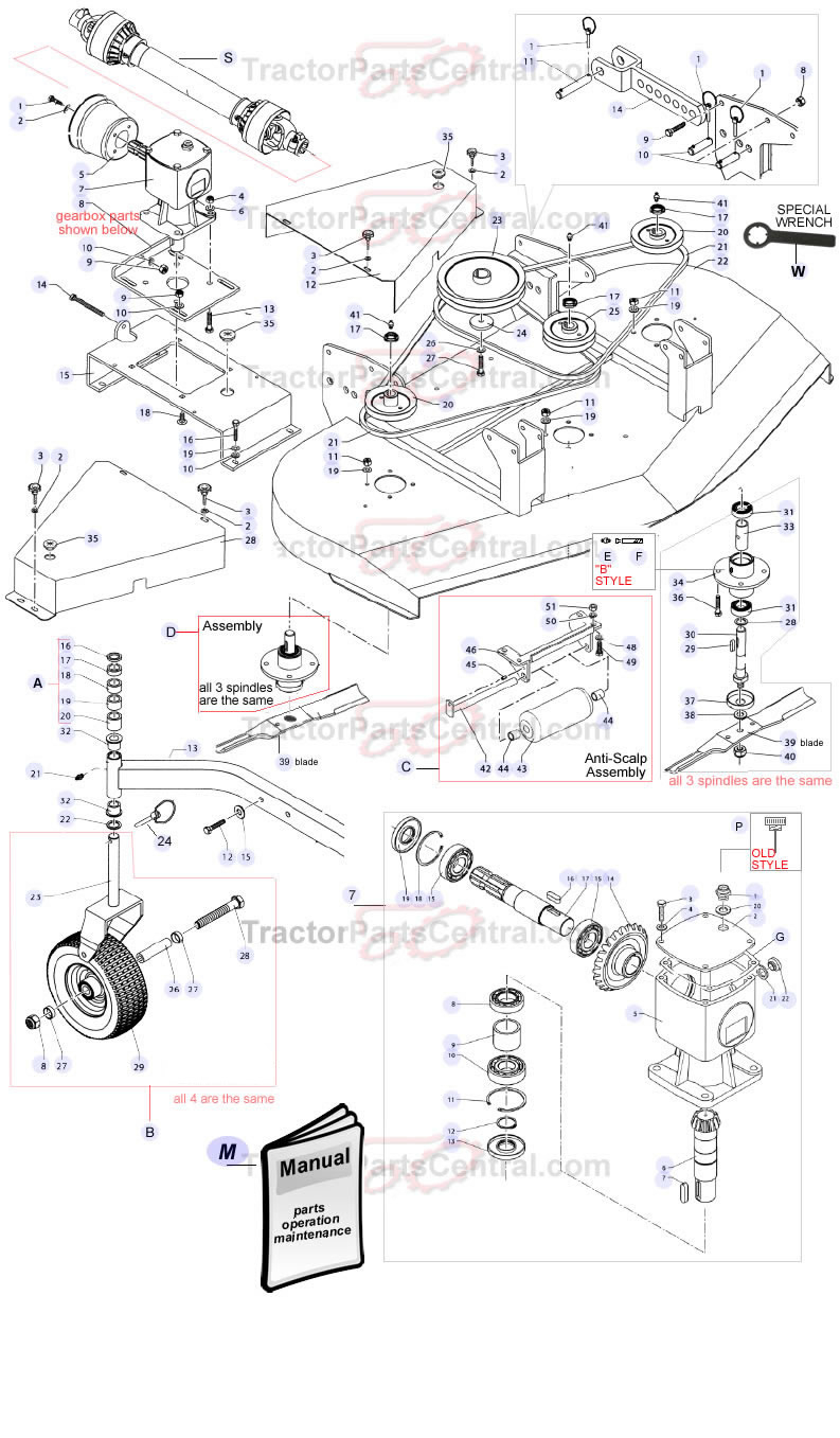 Land Pride Finish Mower Belt Diagram