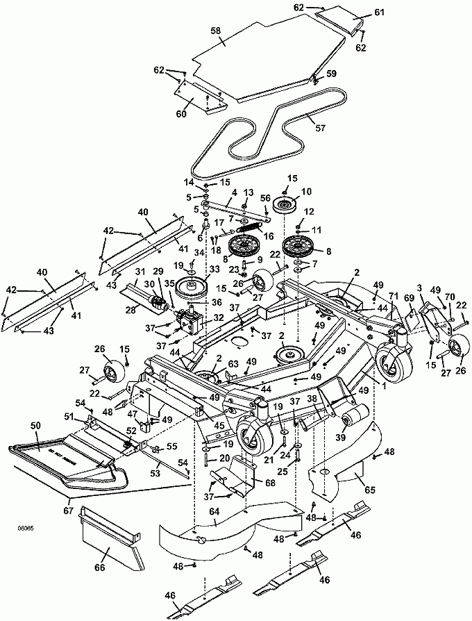 Mower Assembly Model 3461 Deck 2007 Grasshopper Mower Parts Diagrams 