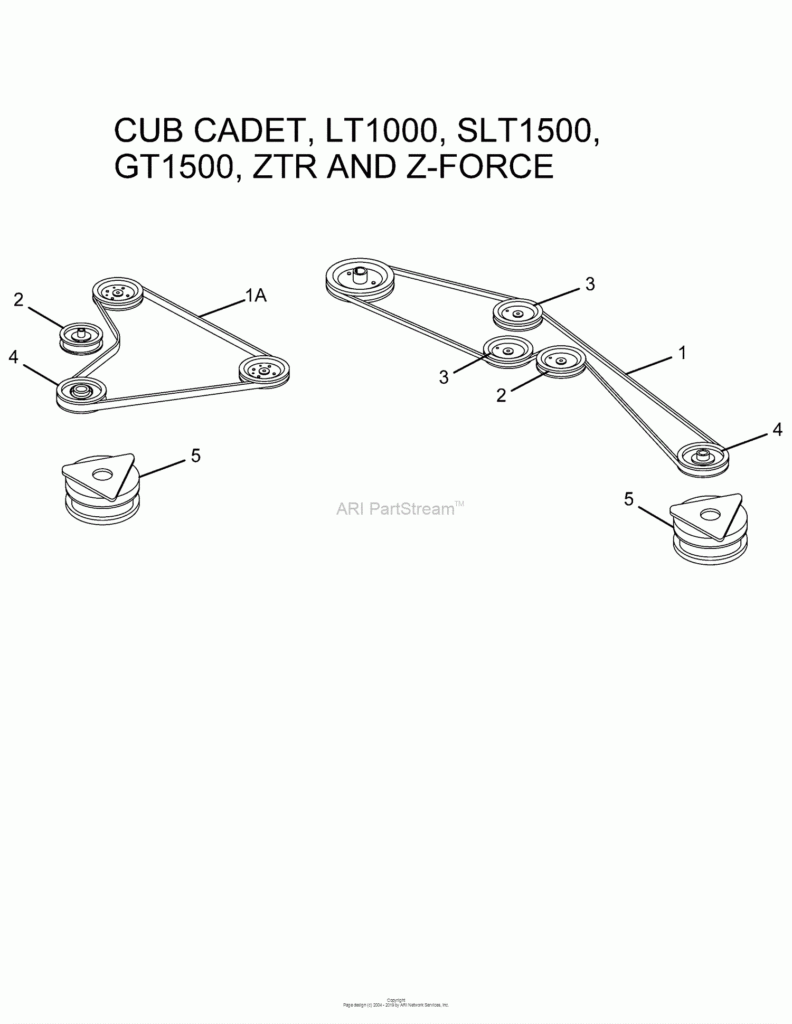 Oregon Cub Cadet Parts Diagram For Cub Cadet LT1000 SLT1500 GT1500 