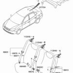 Rear Seat Belt 2009 Hyundai Elantra