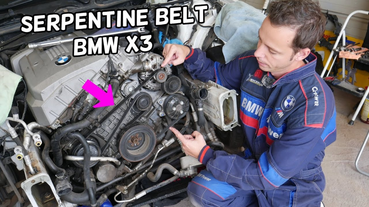 SERPENTINE BELT REPLACEMENT DIAGRAM BMW X3 E83 YouTube