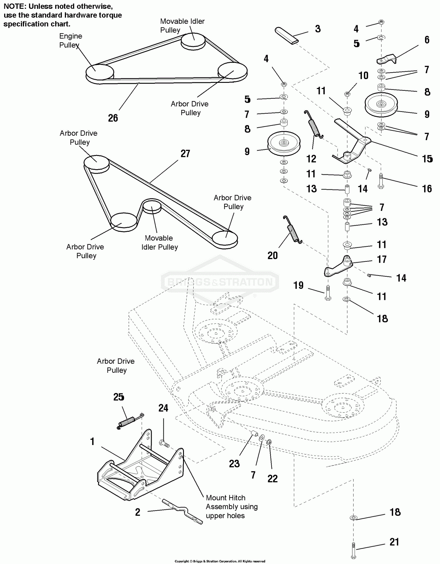 Simplicity 1692684 44 Mower Deck Parts Diagram For 44 50 Mower 