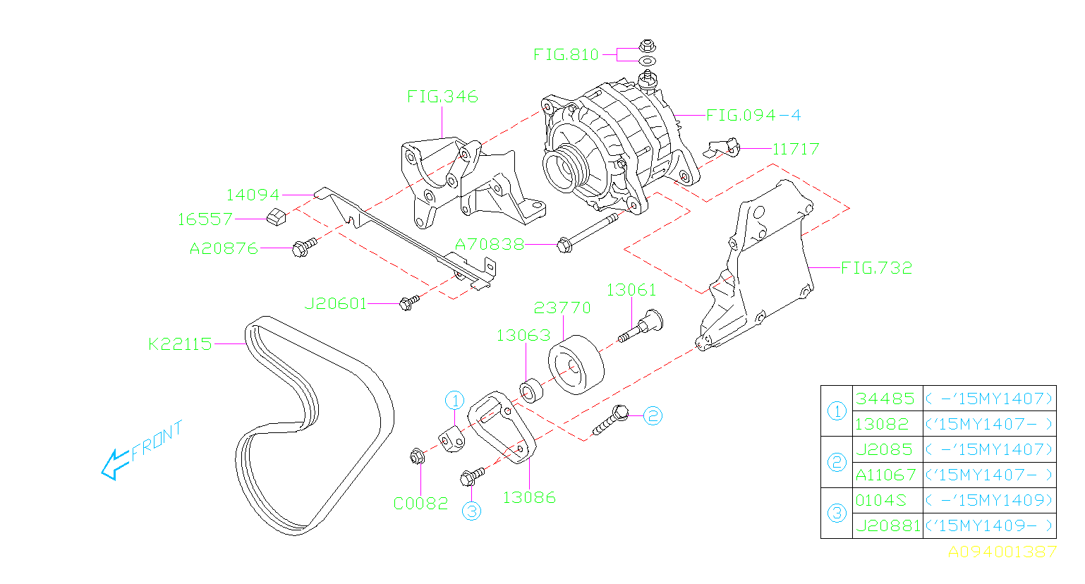 Subaru Legacy Serpentine Belt Serpentine Belt 809221150 Subaru