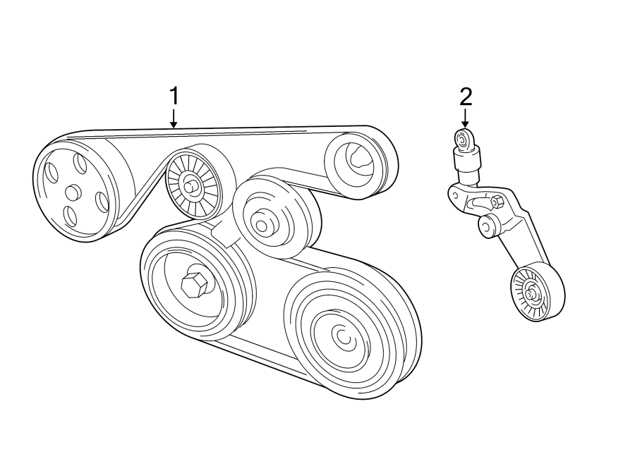 Toyota Matrix Serpentine Belt BELTS Drive PULLEYS 90916A2007 