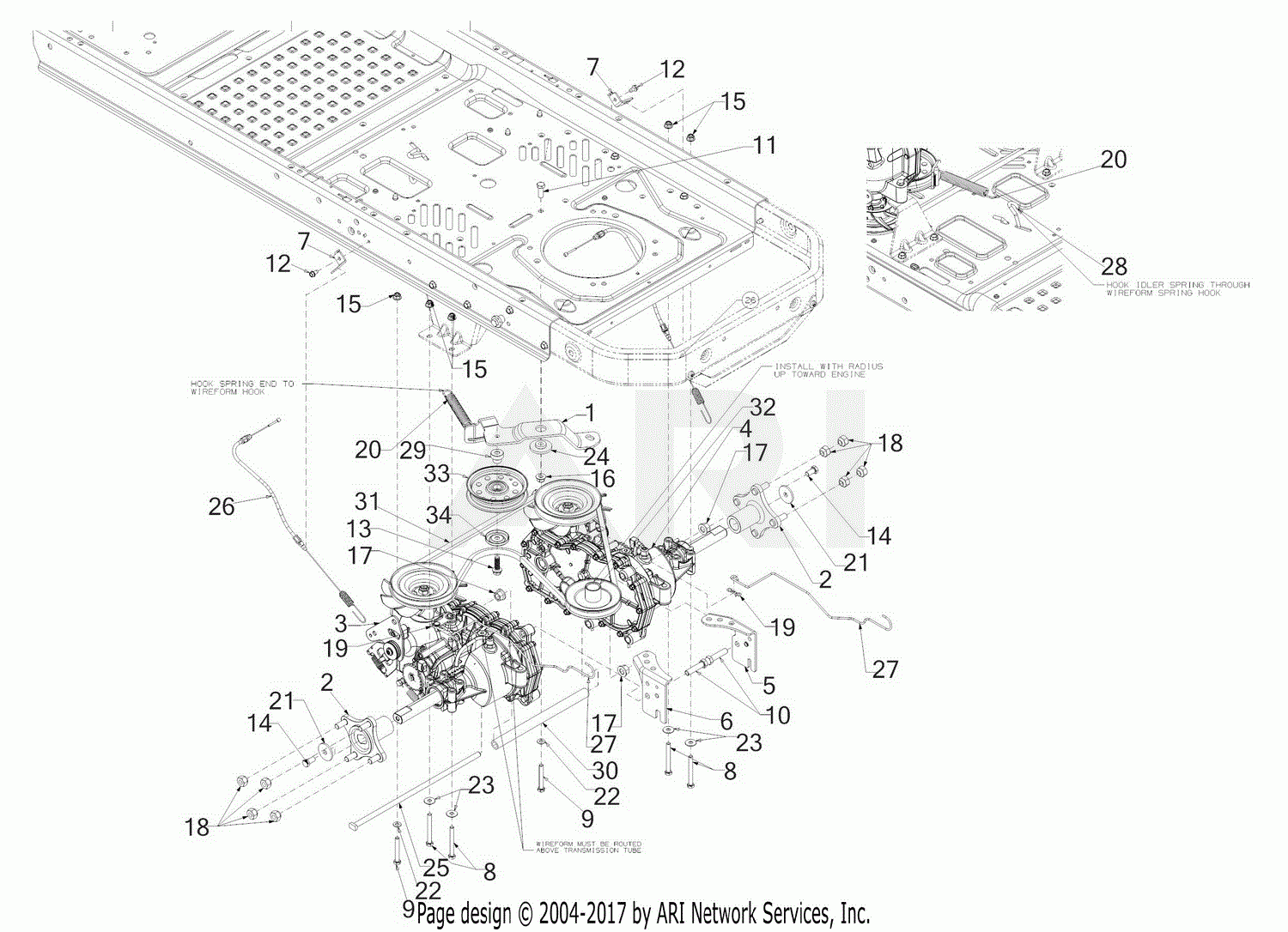 Troy Bilt 17CDCACW066 Mustang XP 54 2017 Parts Diagram For Drive